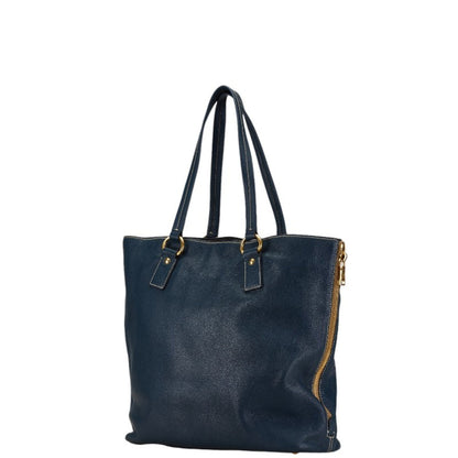Prada Daino, Navy, Leather, tote