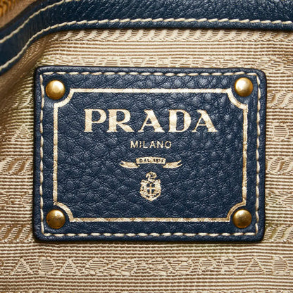 Prada Daino, Navy, Leather, tote