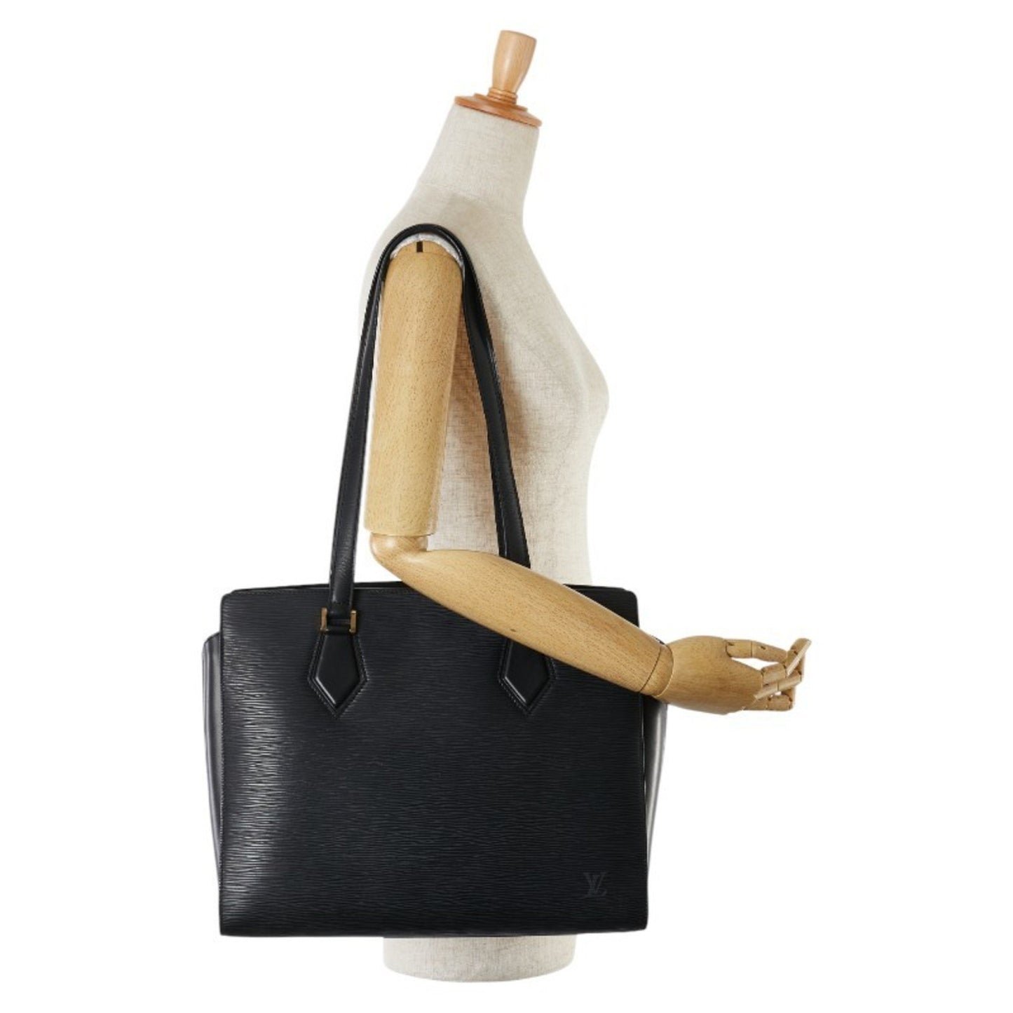 Louis Vuitton Duplex, Black, Leather, shopper