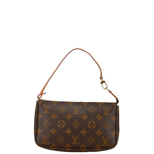 Louis Vuitton Pochette Accessoire, Brown, Canvas, clutch