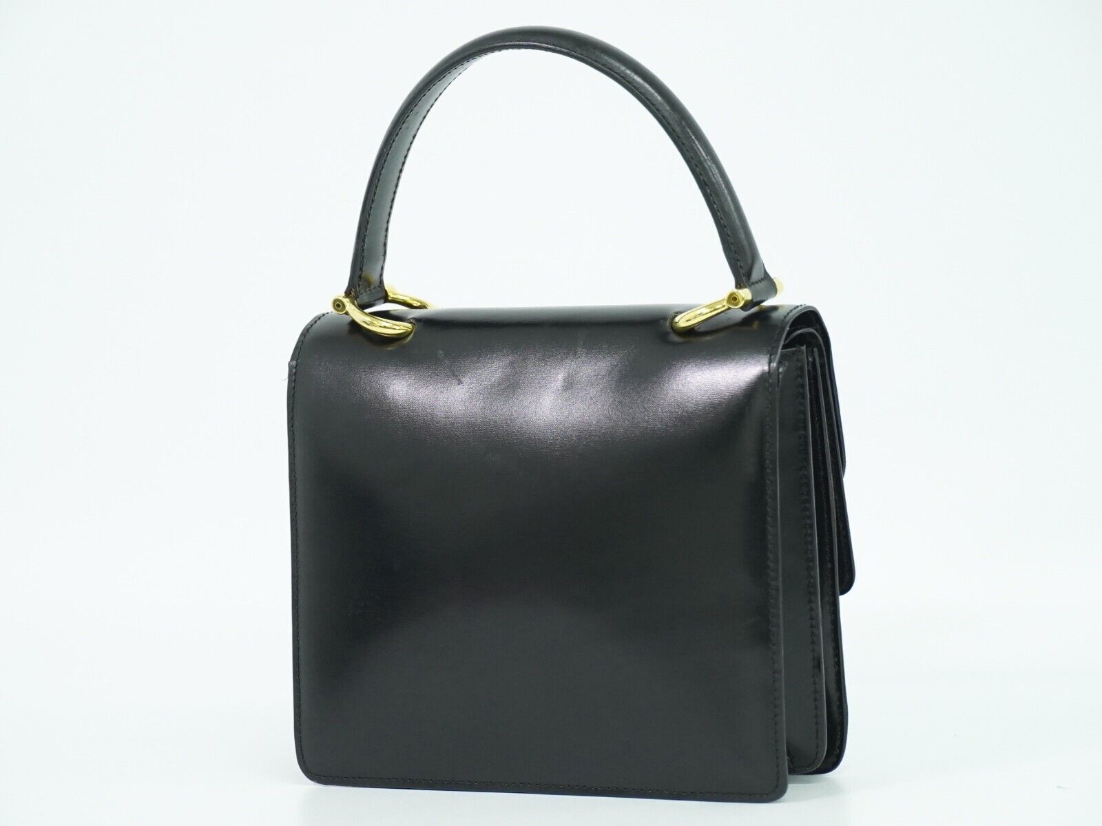 Céline, Black, Leather, handbag