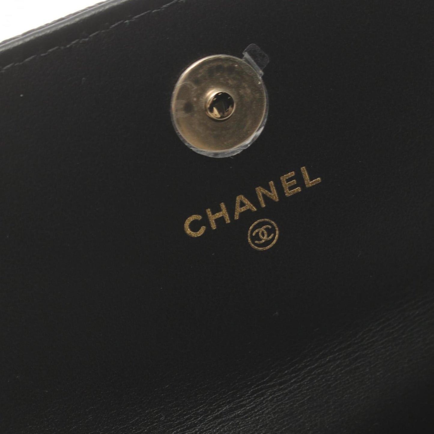 Chanel Wallet On Chain, Black, Leather, clutch