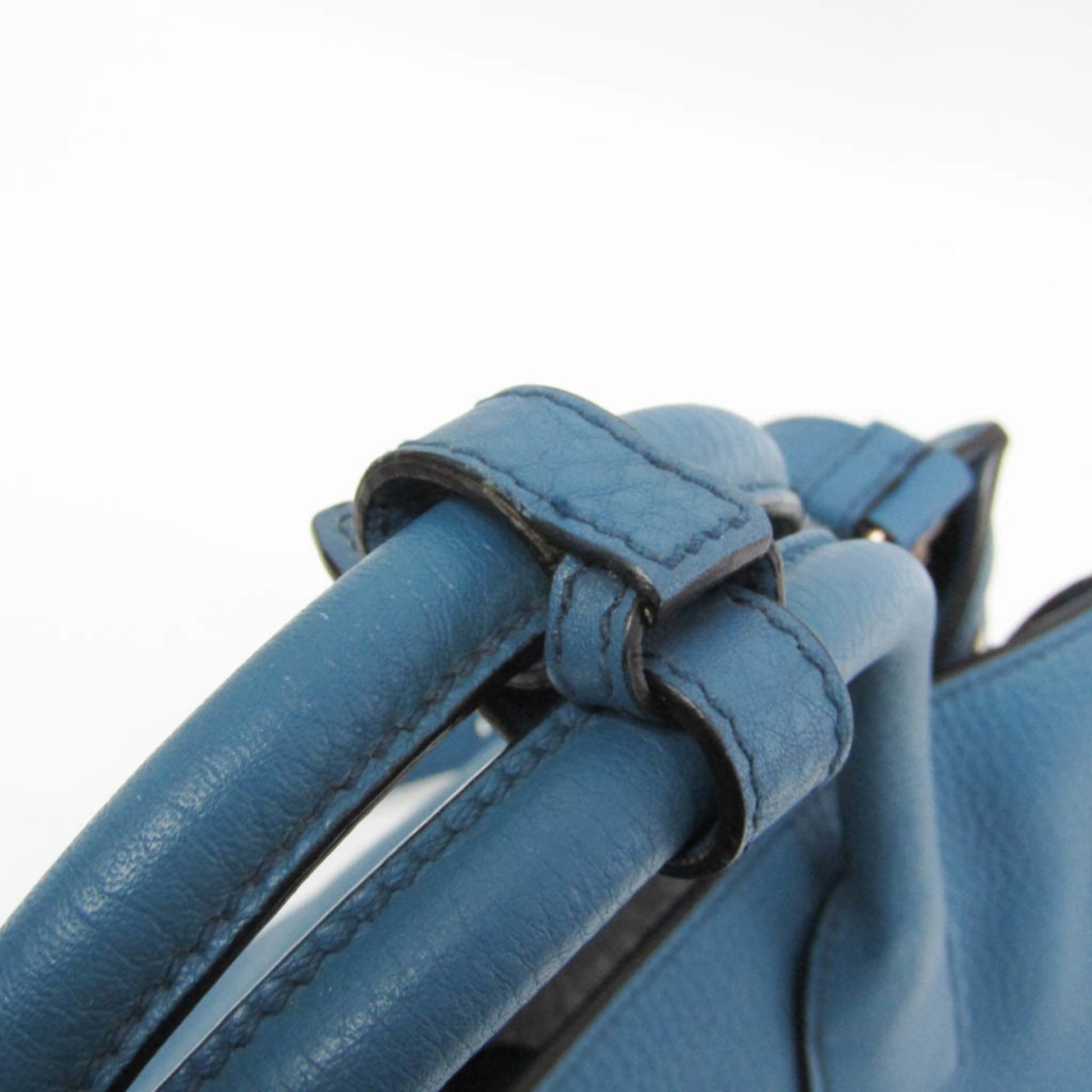 Prada Daino, Blue, Leather, tote