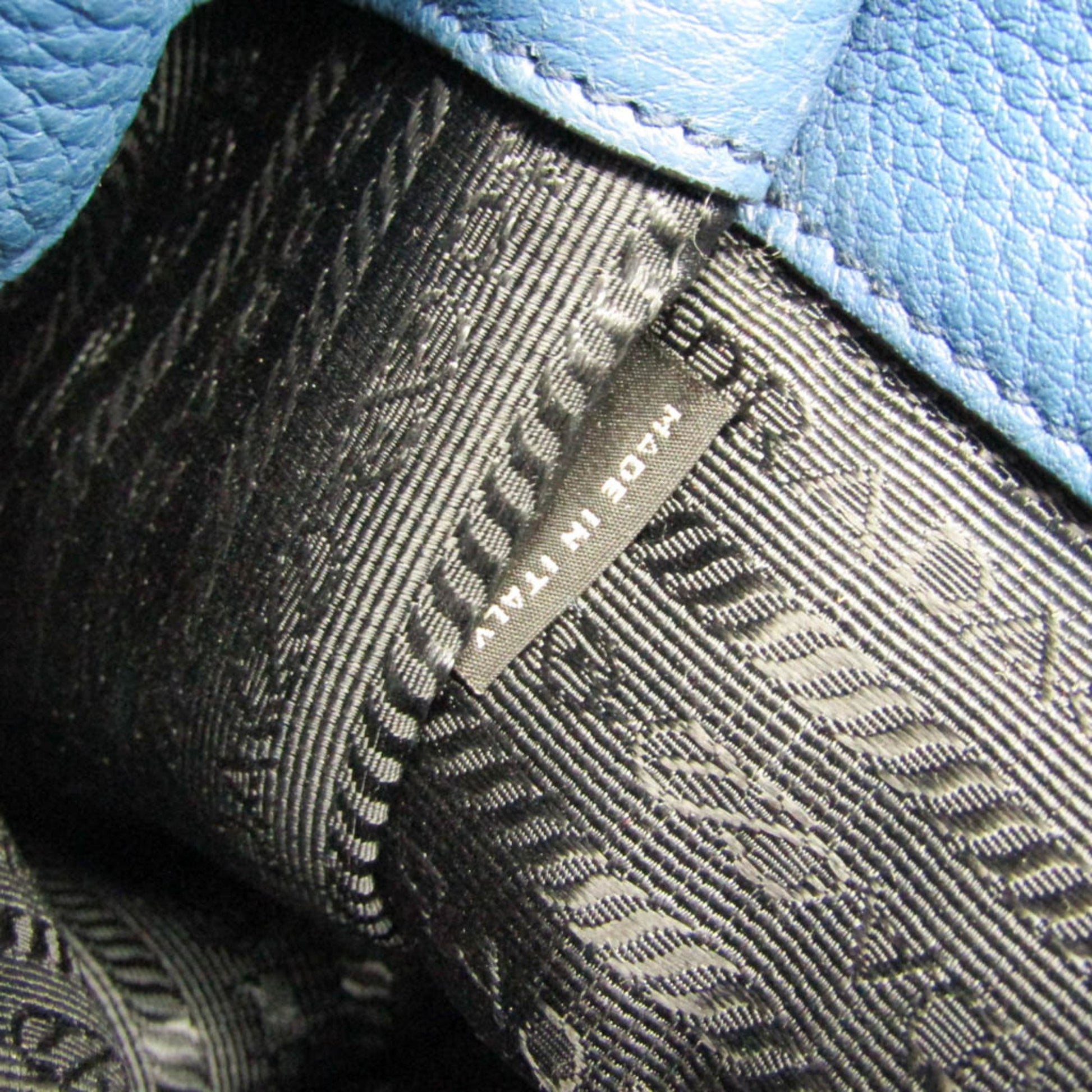 Prada Daino, Blue, Leather, tote