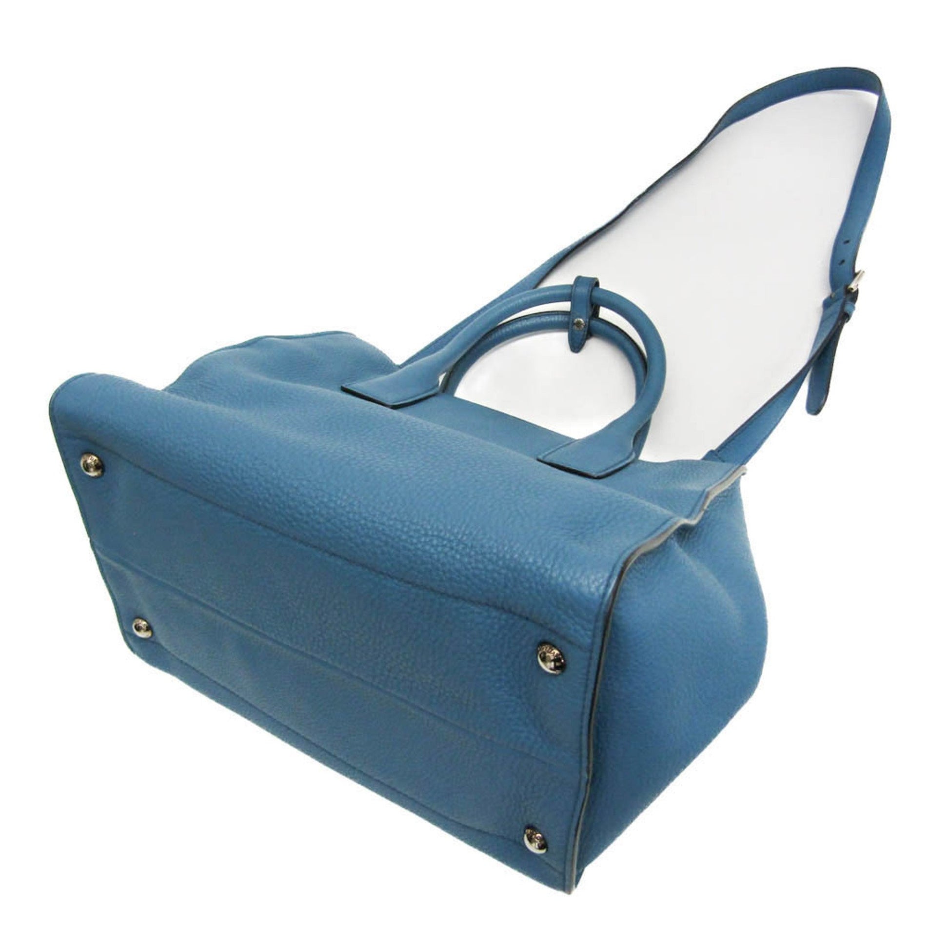 Prada Daino, Blue, Leather, tote