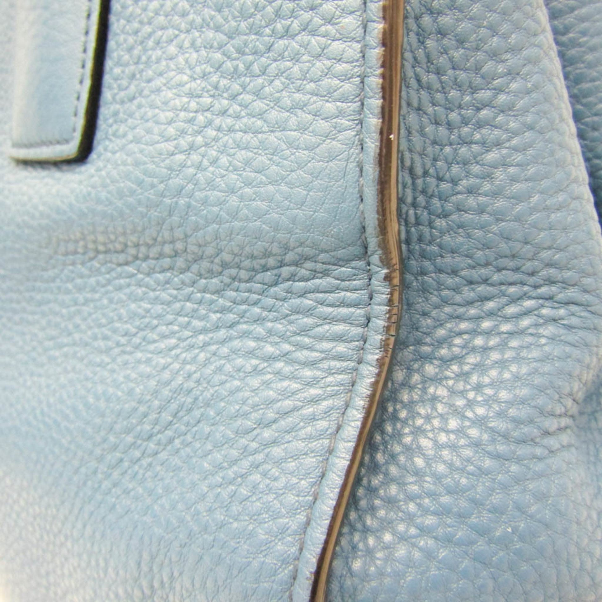 Prada Daino, Blue, Leather, tote