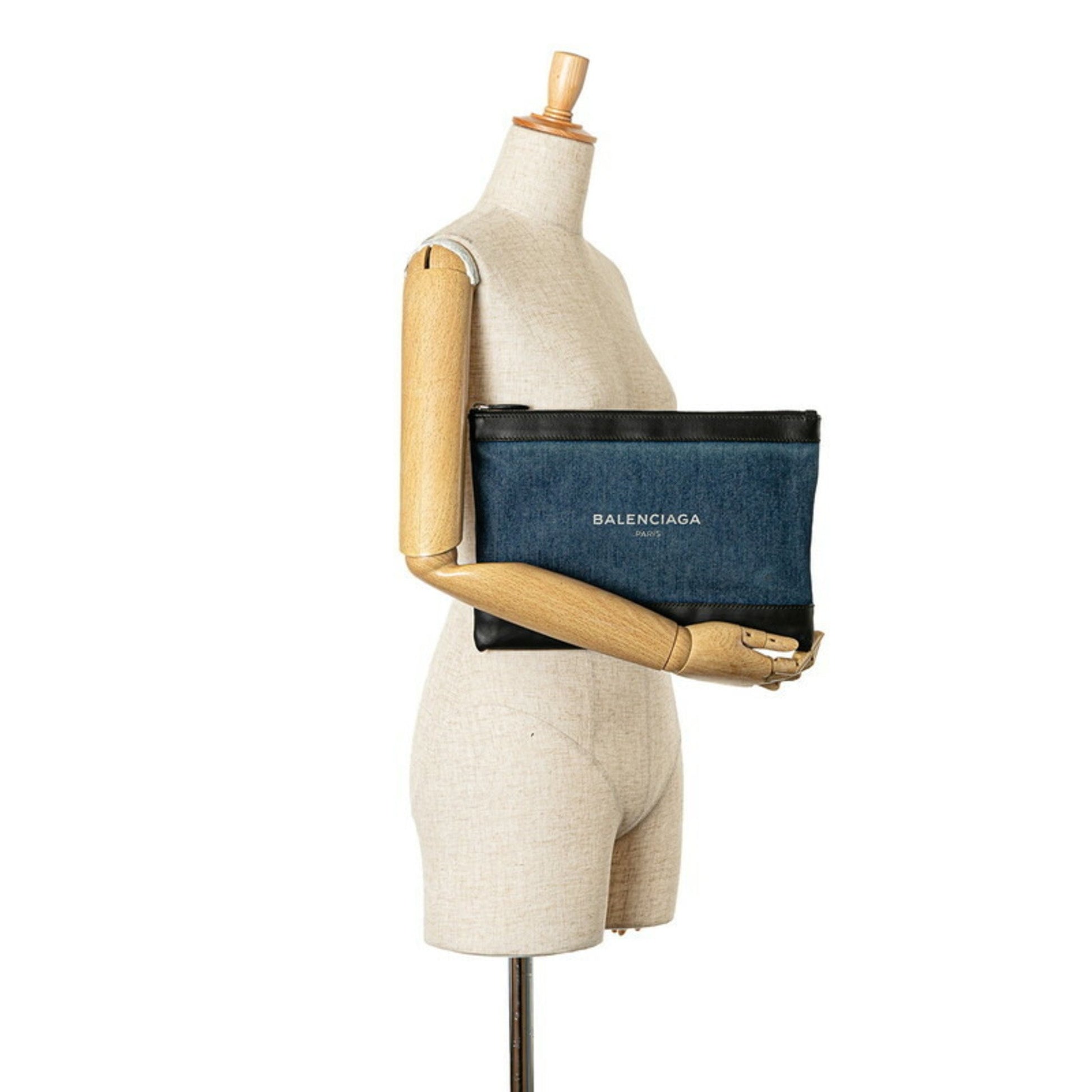 Balenciaga, Black, Denim - Jeans, clutch