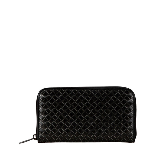 Bottega Veneta Intrecciato, Black, Leather, wallet