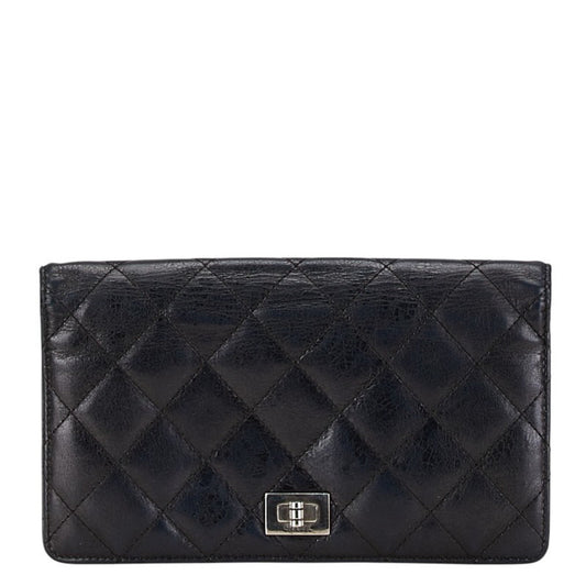 "Chanel 2,55", Black, Leather, wallet