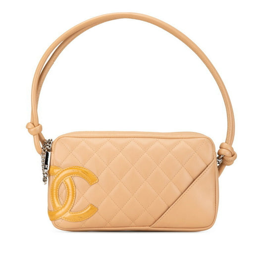 Chanel Cambon, Beige, Leather, handbag