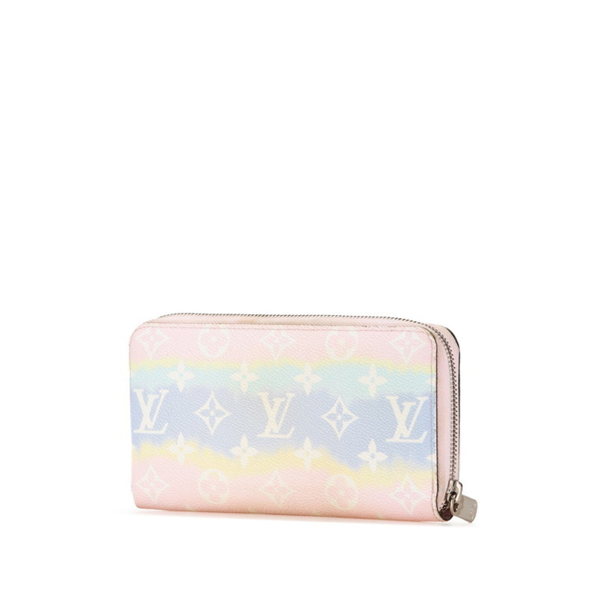 Louis Vuitton Portefeuille zippy, Pink, Canvas, wallet