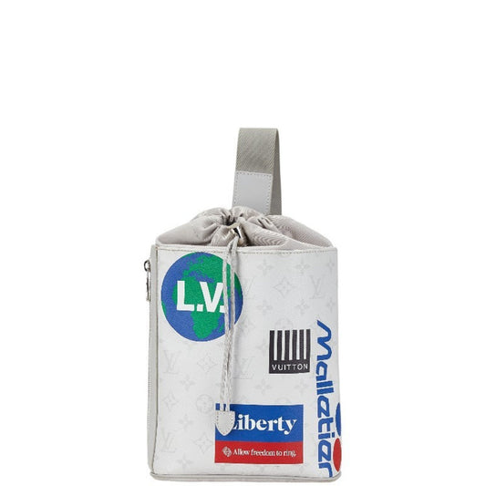 Louis Vuitton Chalk Sling, White, Canvas, shoulder