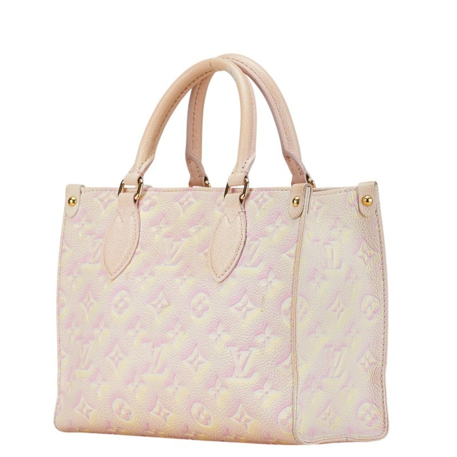 Louis Vuitton Onthego, Pink, Leather, handbag