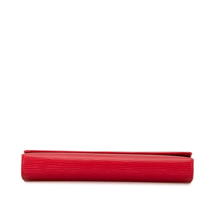 Louis Vuitton Trésor, Red, Leather, wallet