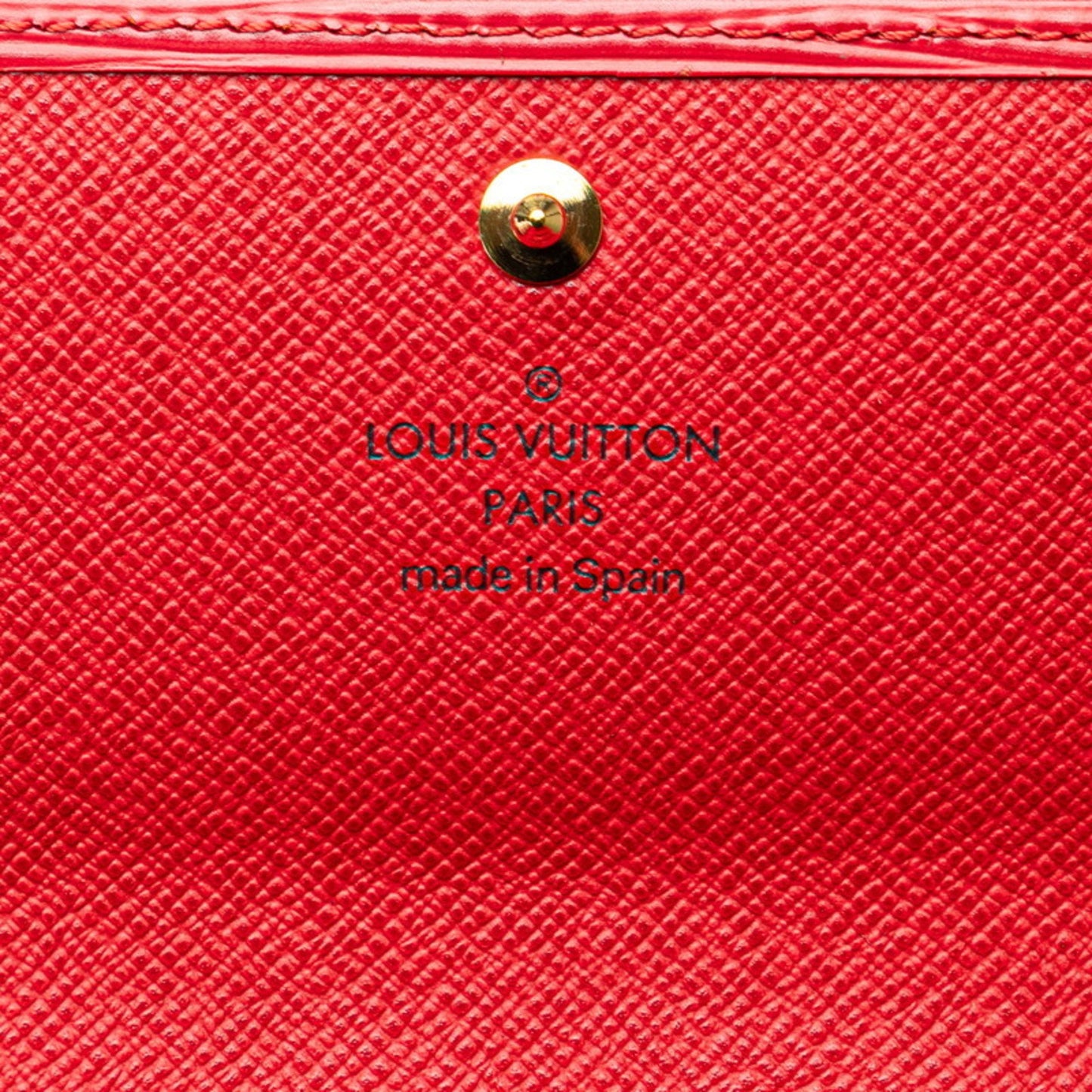Louis Vuitton Trésor, Red, Leather, wallet