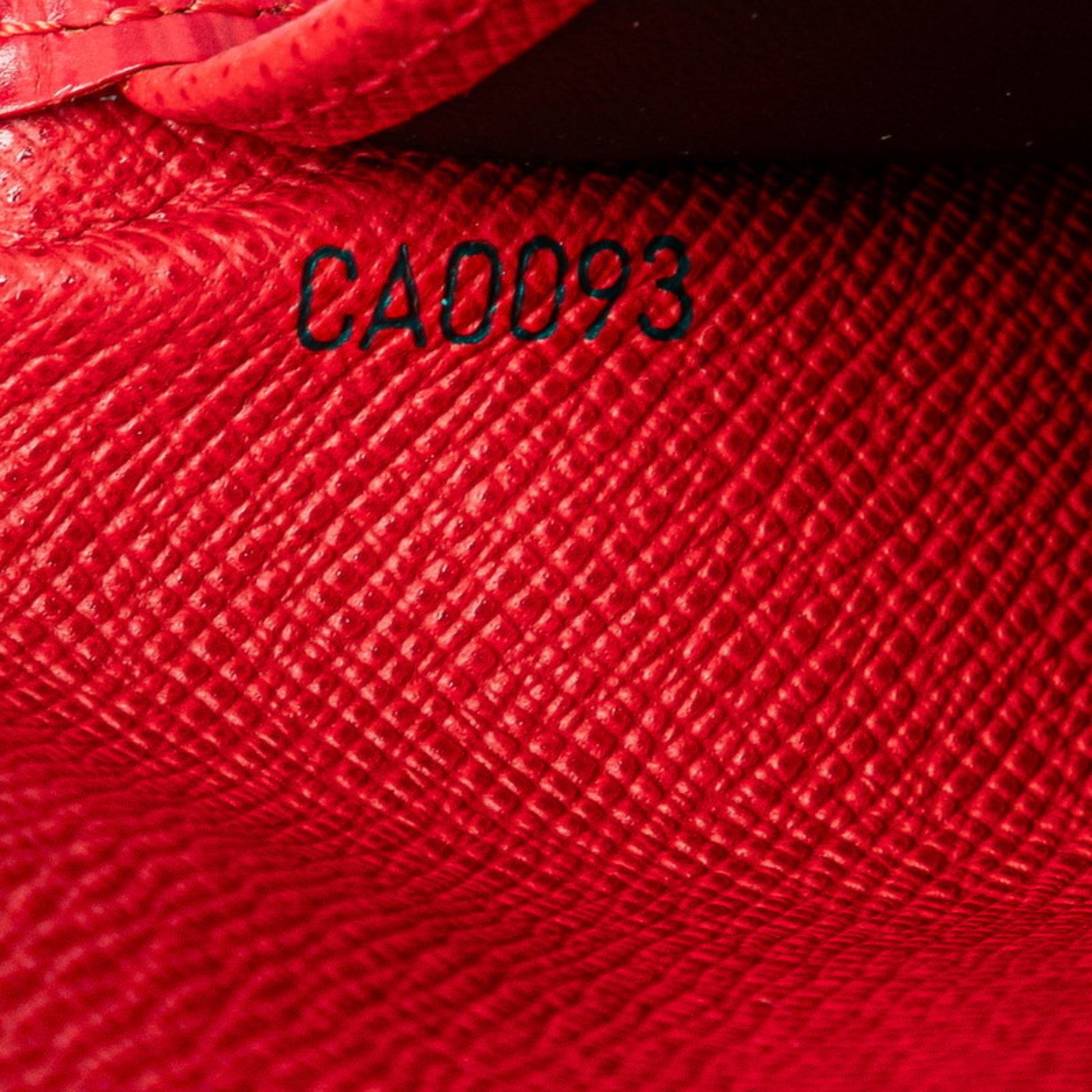 Louis Vuitton Trésor, Red, Leather, wallet
