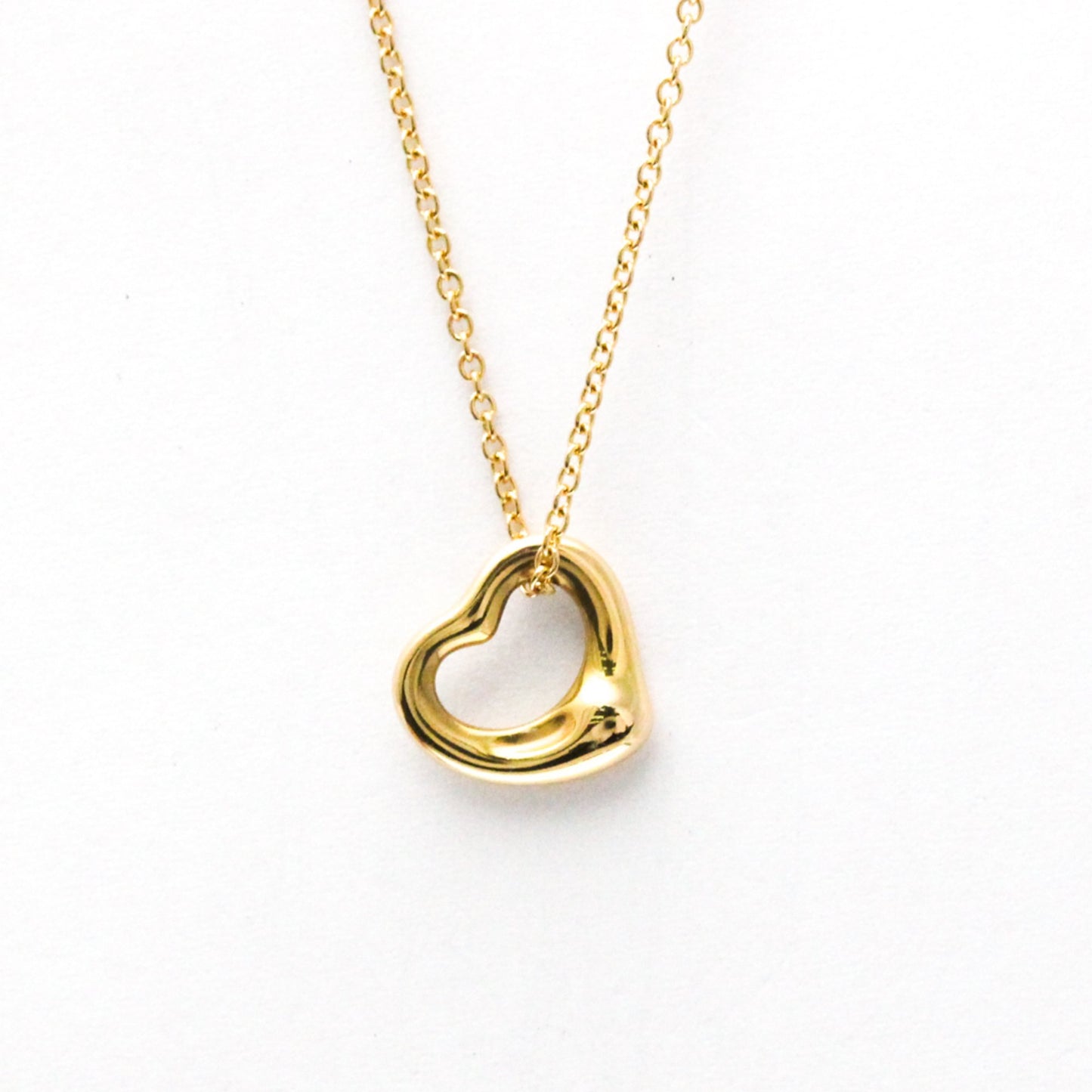 Tiffany & Co Open Heart, Gold, Rose Gold, necklace