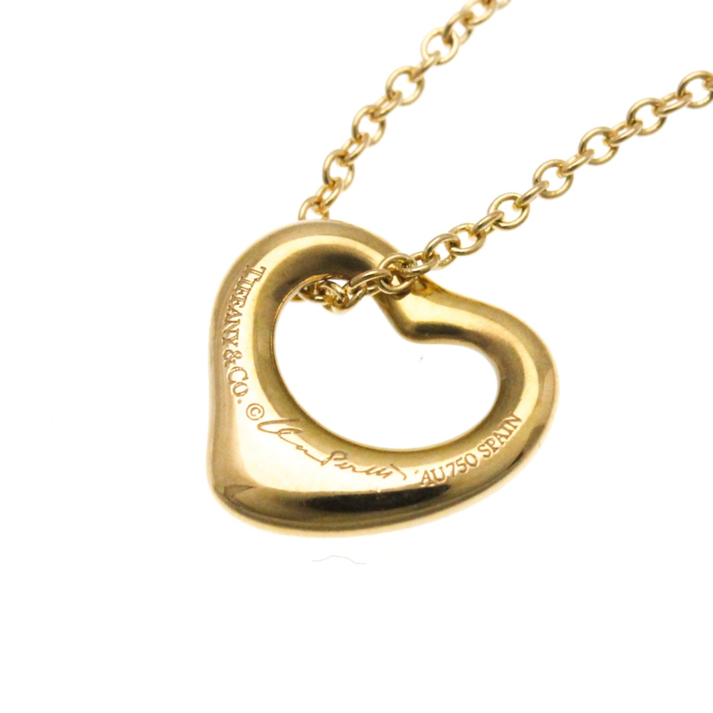 Tiffany & Co Open Heart, Gold, Rose Gold, necklace