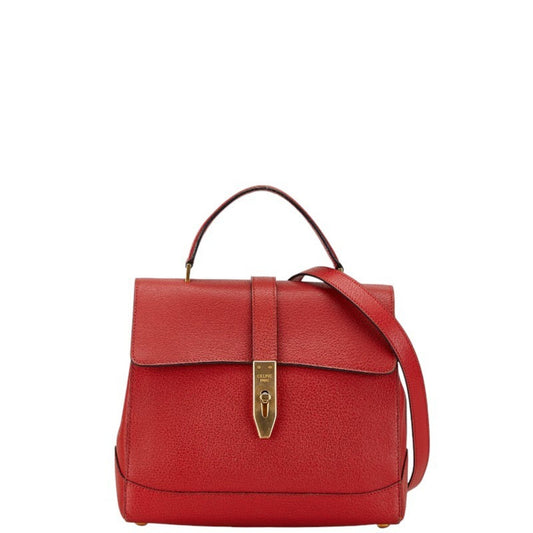 Céline, Red, Leather, shoulder