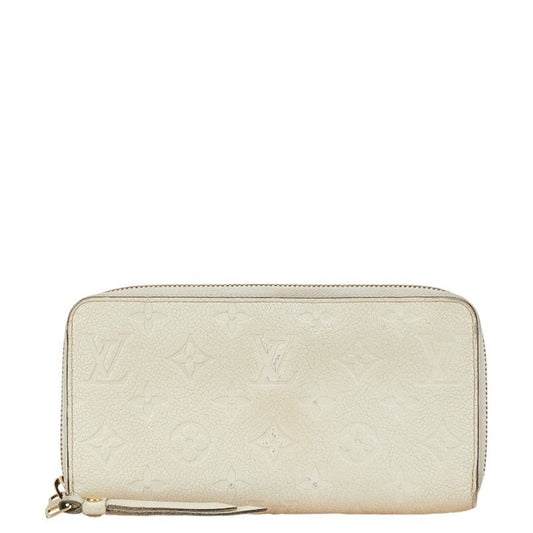 Louis Vuitton Portefeuille zippy, White, Leather, wallet