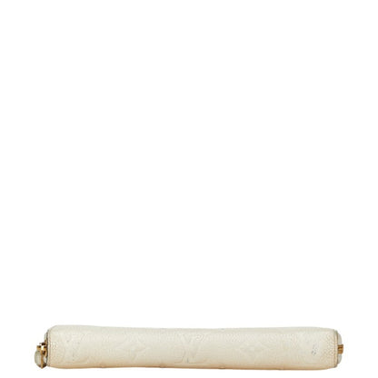 Louis Vuitton Portefeuille zippy, White, Leather, wallet