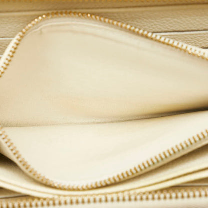 Louis Vuitton Portefeuille zippy, White, Leather, wallet