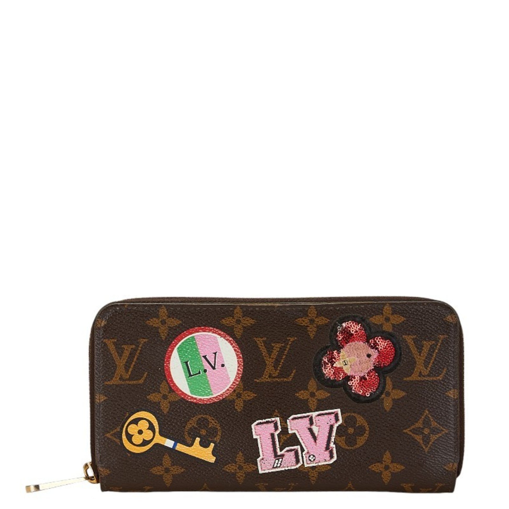 Louis Vuitton Zippy, Brown, Leather, wallet