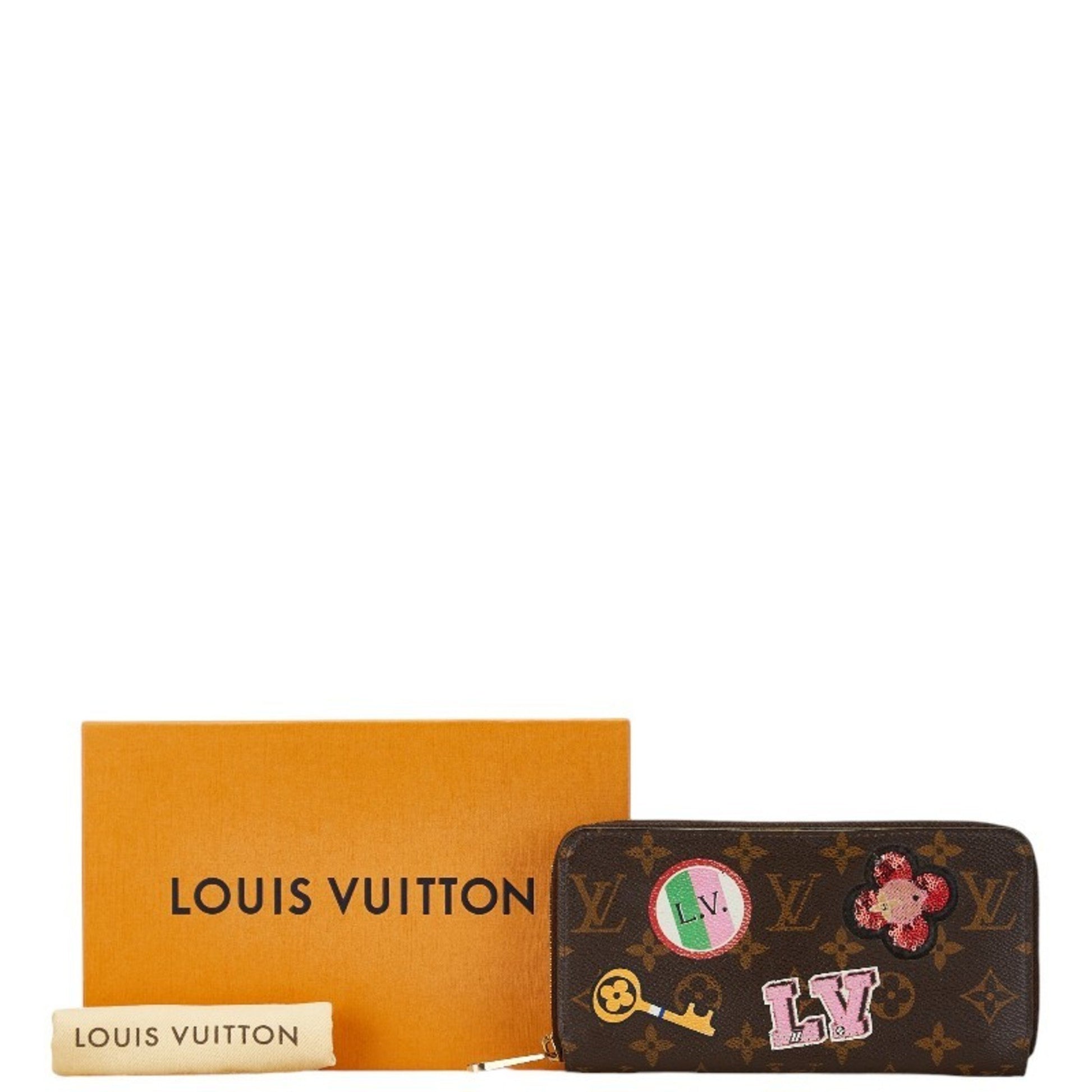 Louis Vuitton Zippy, Brown, Leather, wallet