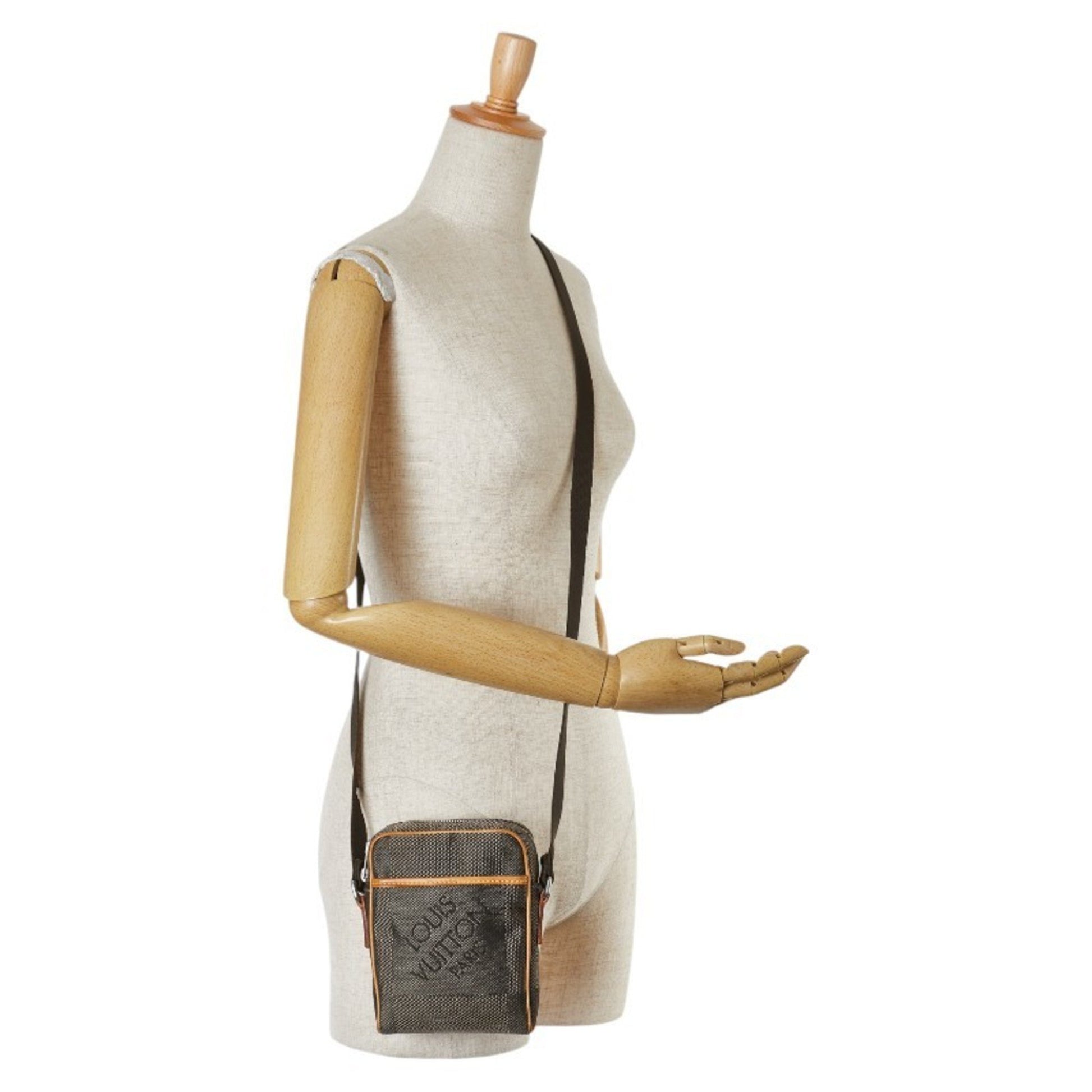 Louis Vuitton Citadine, Khaki, Canvas, shoulder