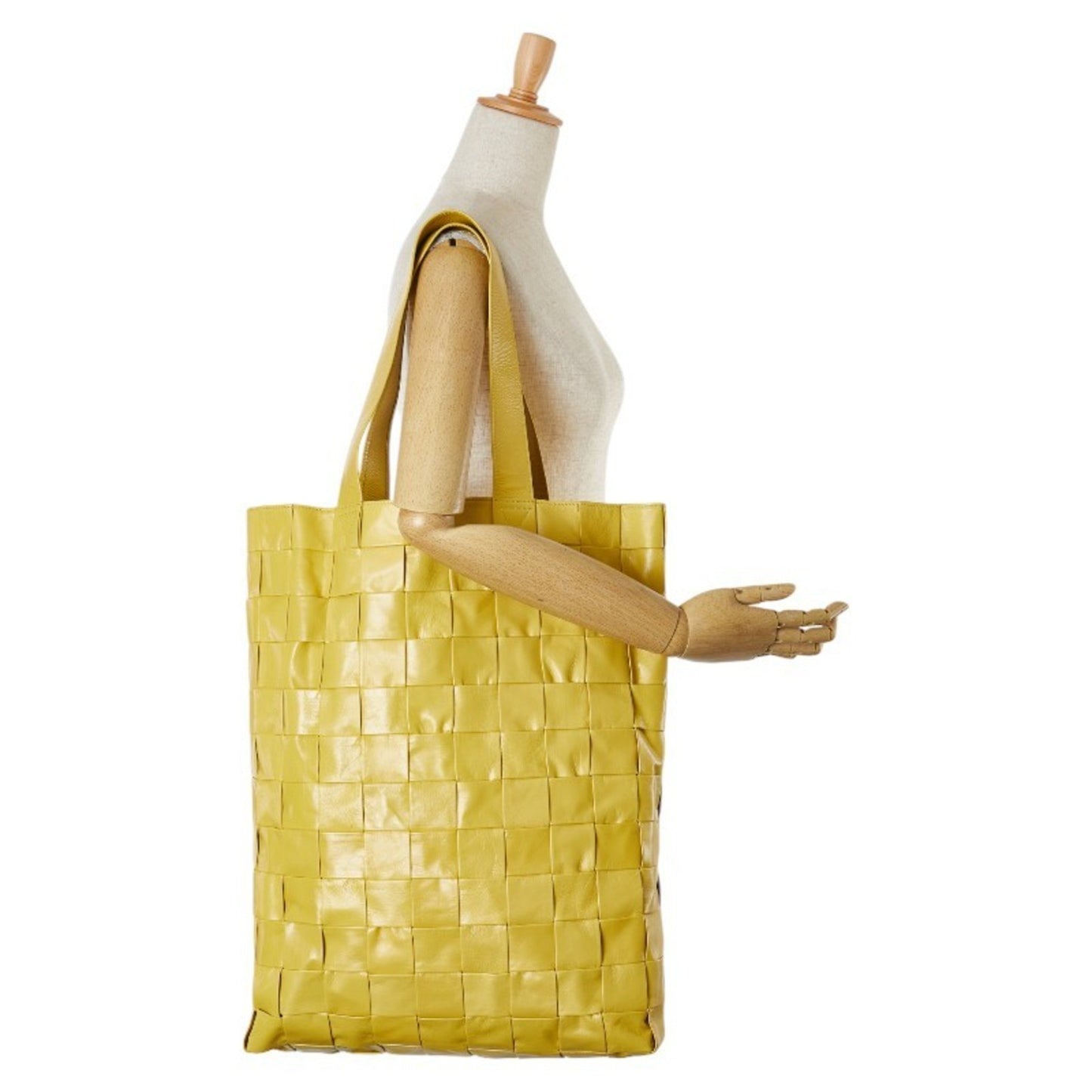 Bottega Veneta Intrecciato, Yellow, Leather, tote