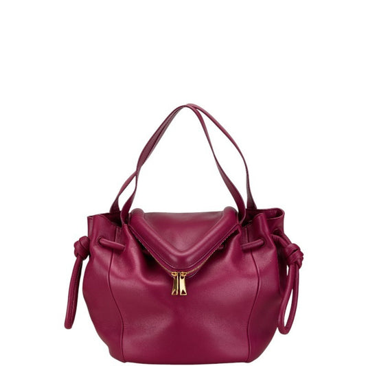 Bottega Veneta Beak, Purple, Leather, handbag