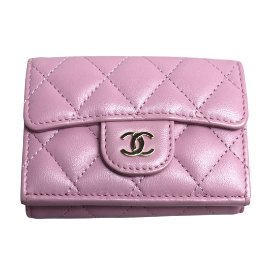 Chanel, Pink, Leather, wallet