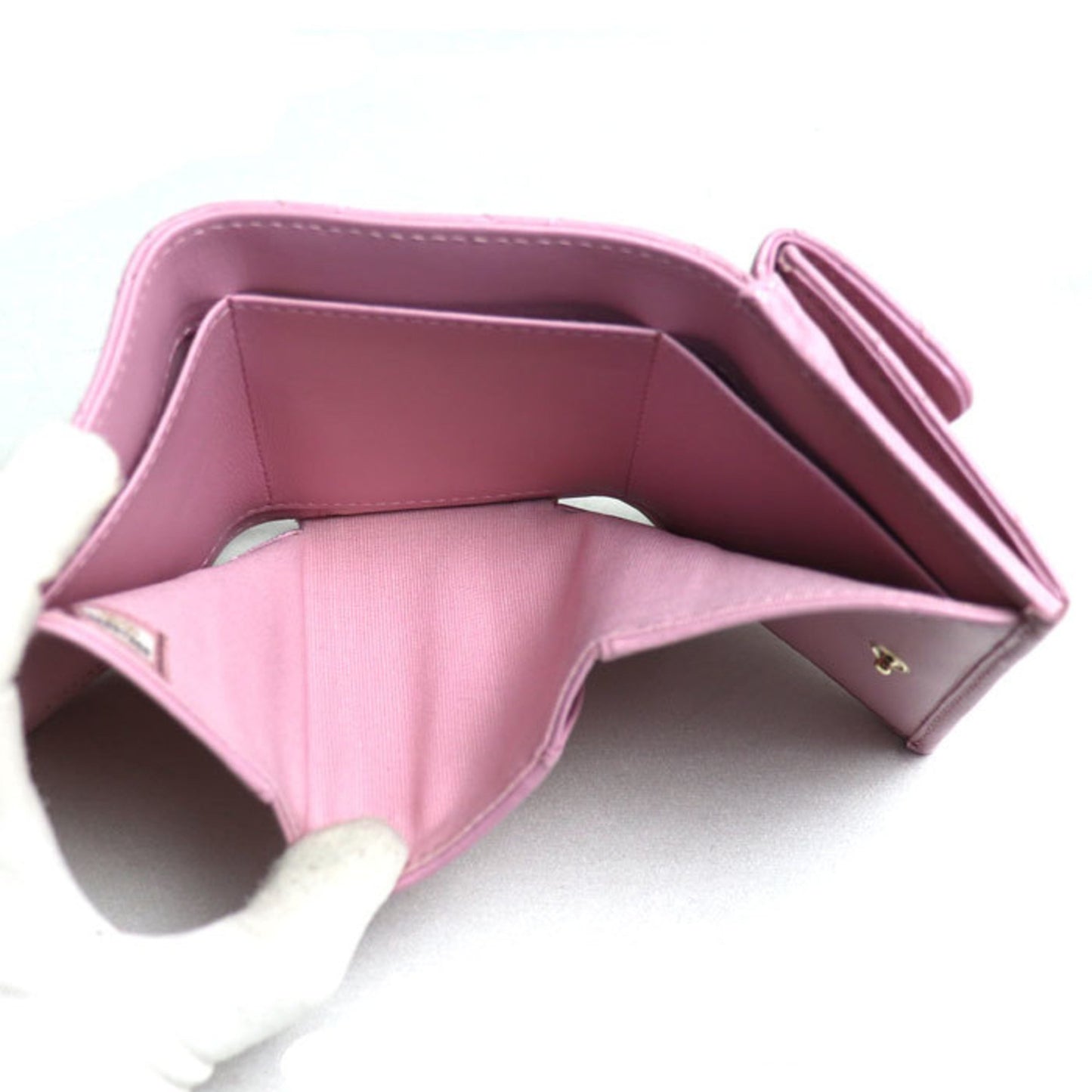 Chanel, Pink, Leather, wallet