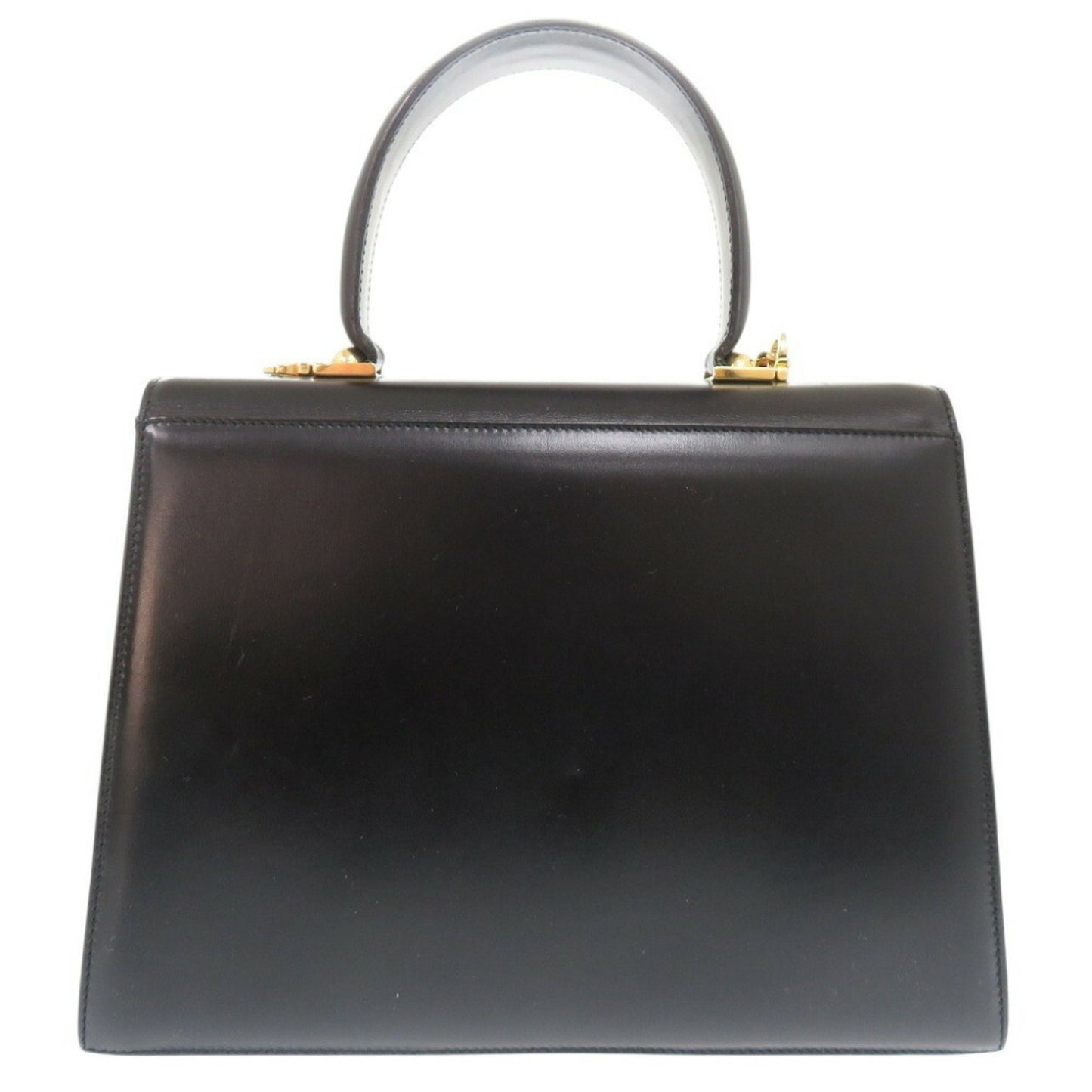 Salvatore Ferragamo Gancini, Black, Leather, handbag