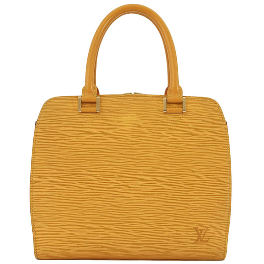 Louis Vuitton Pont Neuf, Yellow, Leather, handbag