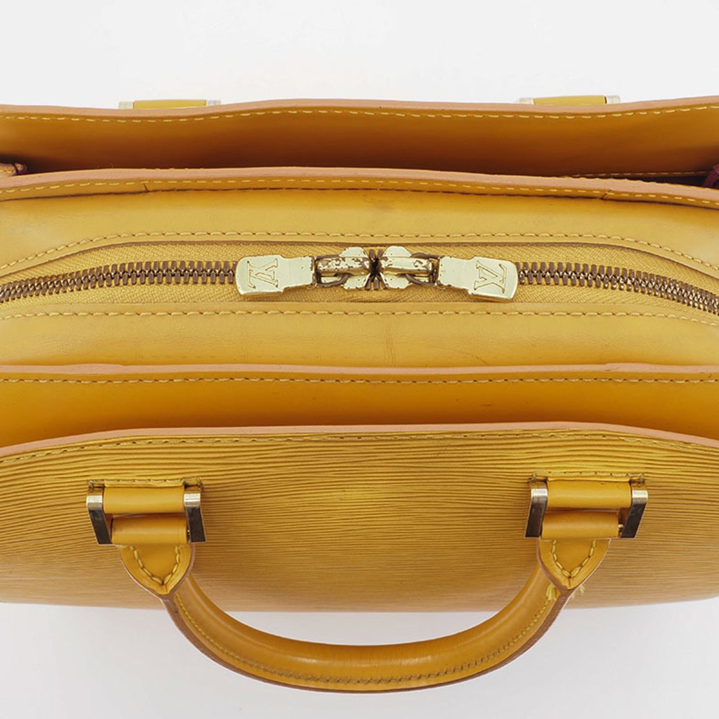 Louis Vuitton Pont Neuf, Yellow, Leather, handbag