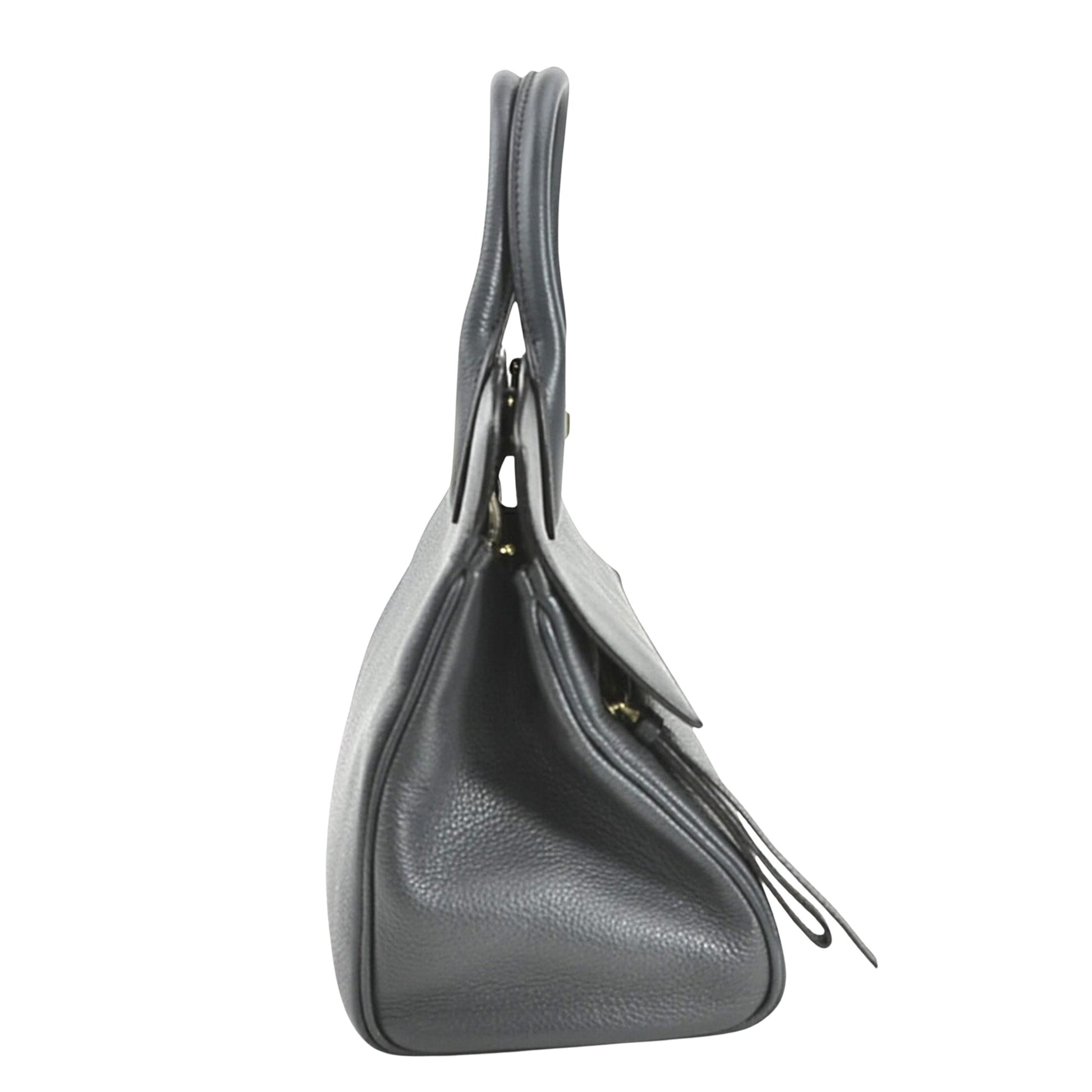 Salvatore Ferragamo Gancini, Grey, Leather, handbag