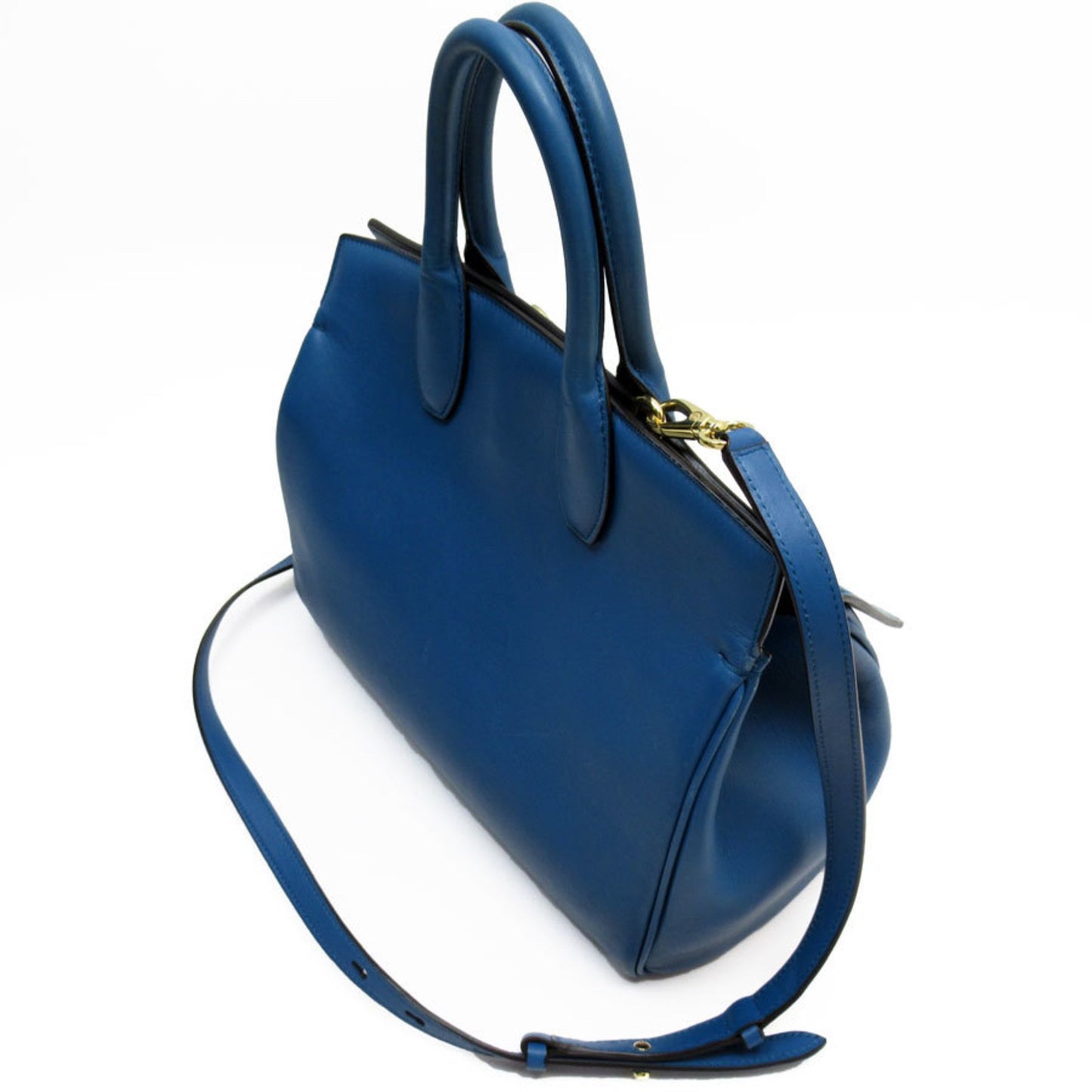 Salvatore Ferragamo Gancini, Blue, Leather, handbag