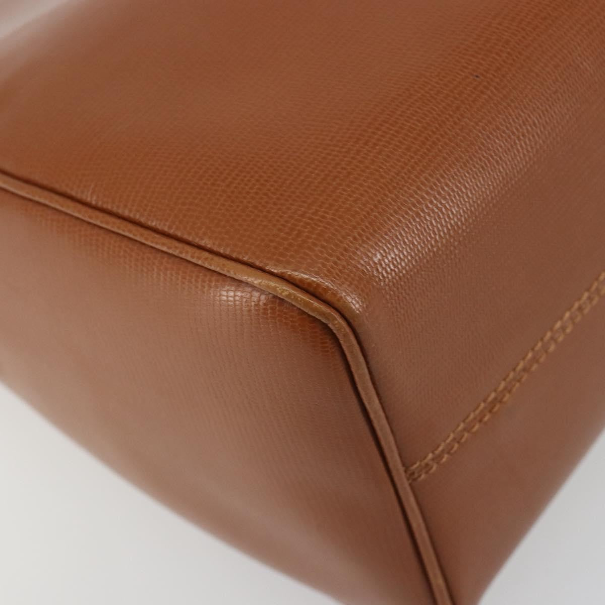 Celine Vintage Circle Logo Leather, Brown, Leather, Shoulder Bag