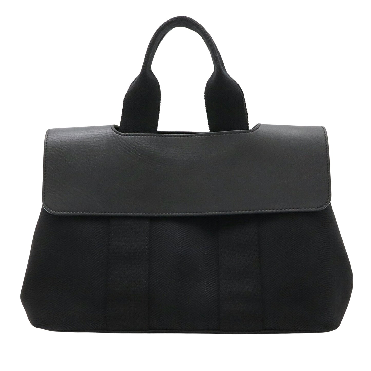 Hermès Valparaiso, Black, Canvas, tote