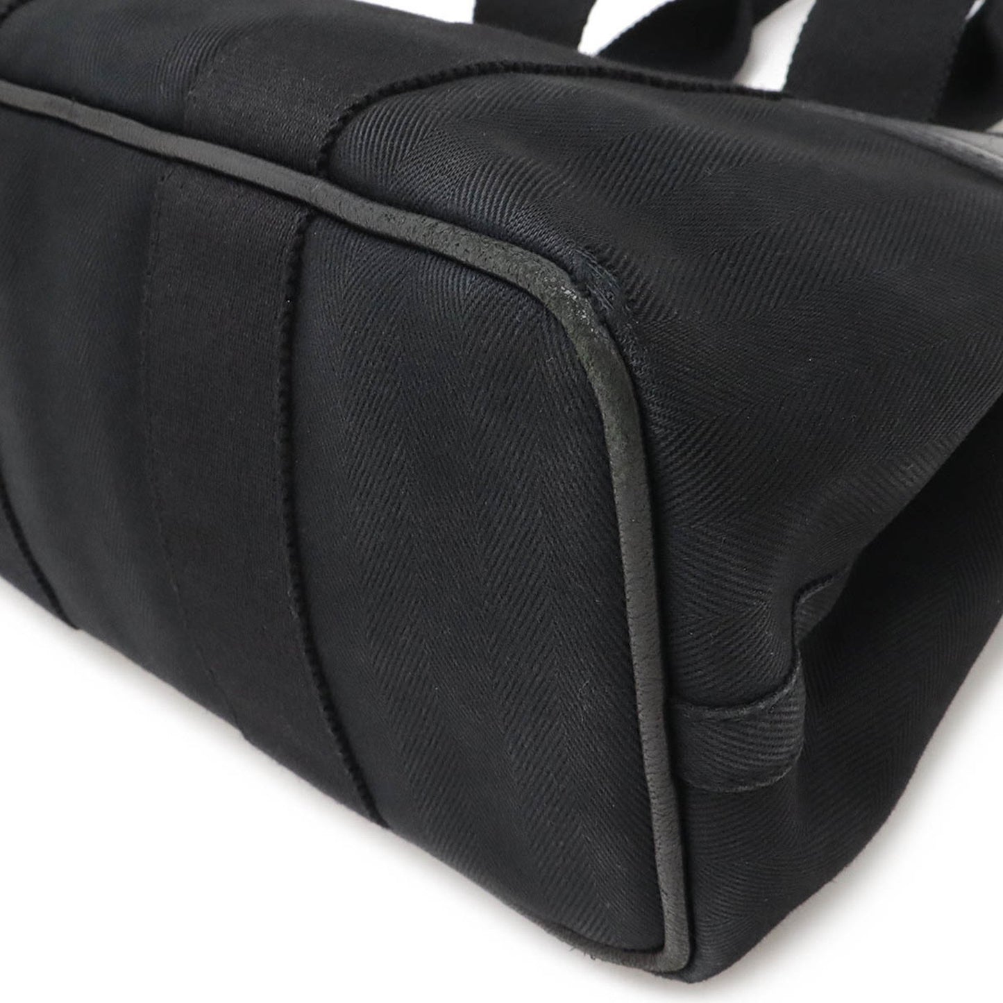 Hermès Valparaiso, Black, Canvas, tote