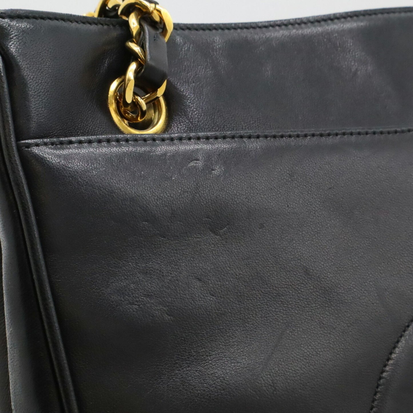 Chanel Coco Mark, Black, Leather, shoulder