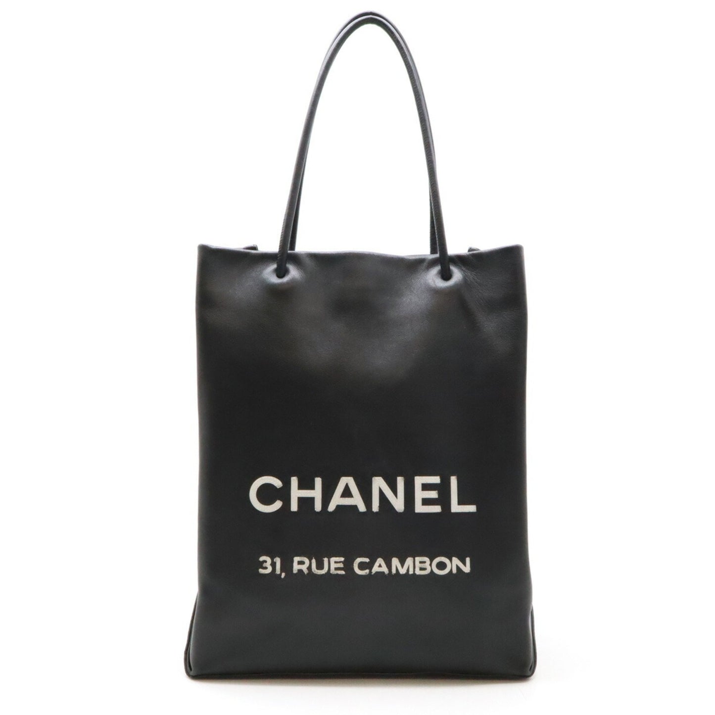 Chanel Cambon line, Black, Leather, tote