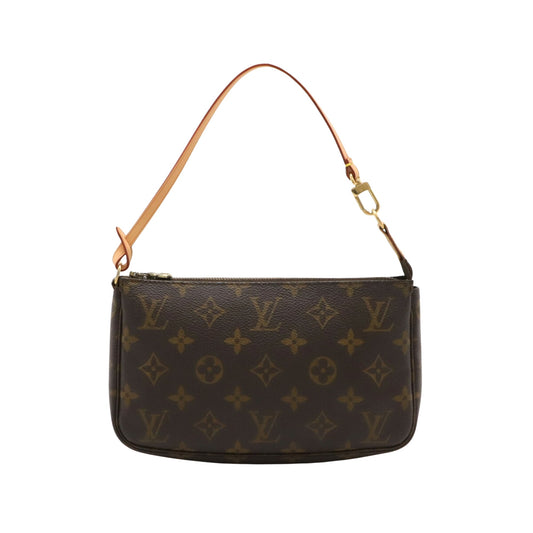 Louis Vuitton Pochette Accessoire, Brown, Canvas, handbag