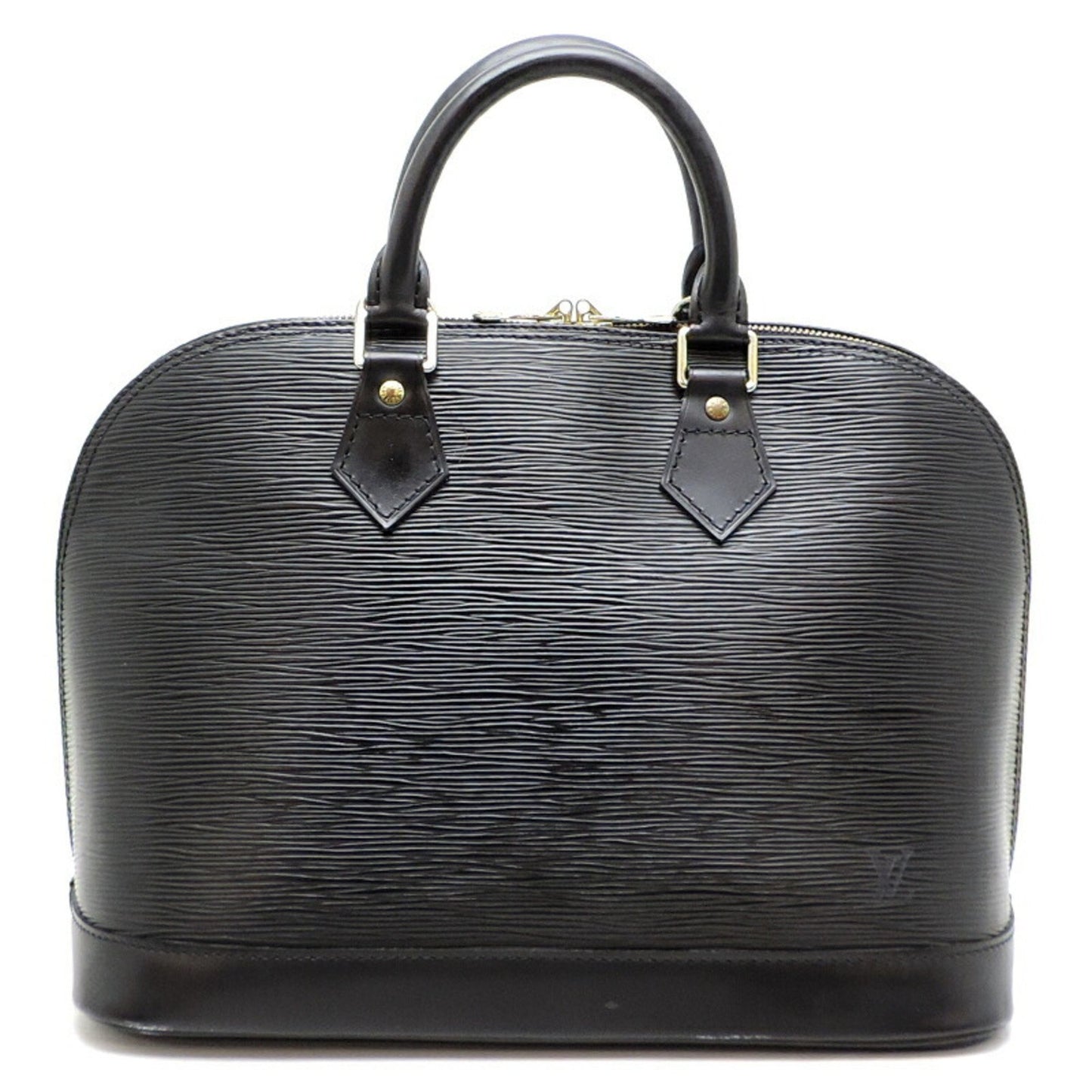 Louis Vuitton Alma, Black, Leather, handbag