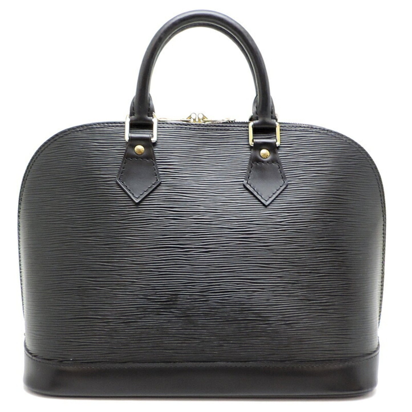 Louis Vuitton Alma, Black, Leather, handbag