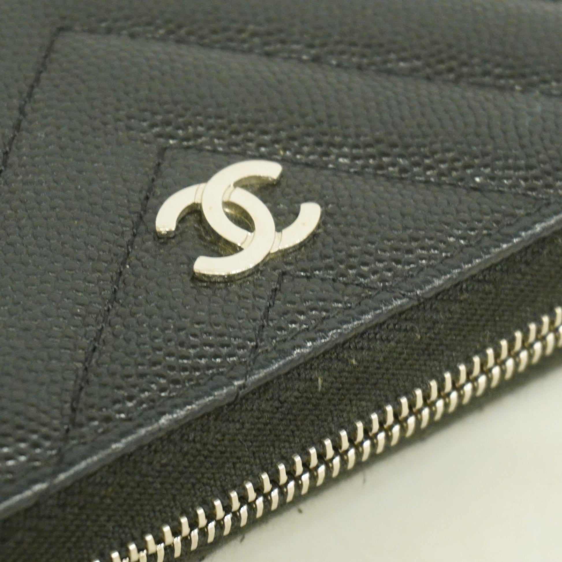 Chanel, Black, Leather, wallet