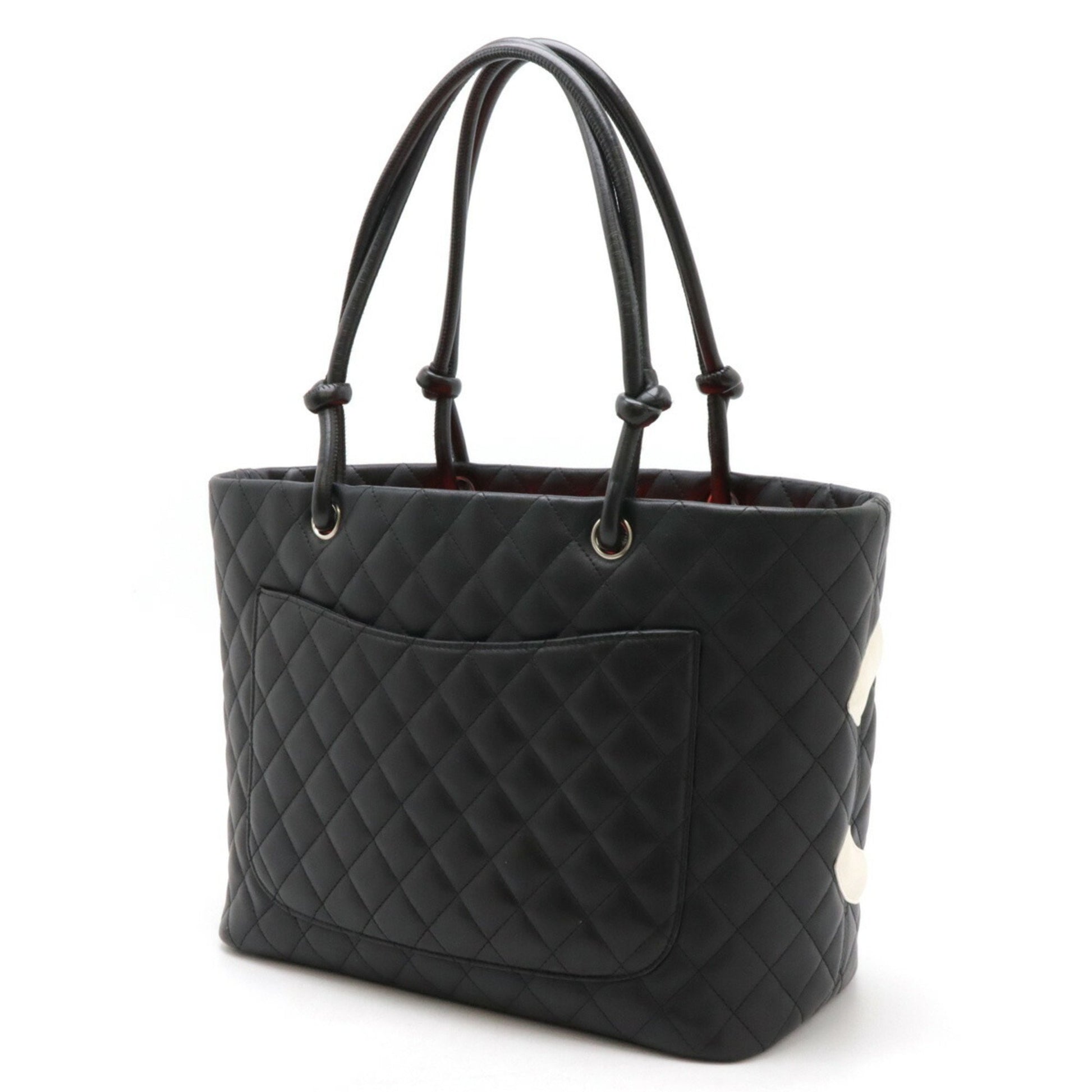 Chanel Cambon line, Black, Calfskin, shoulder