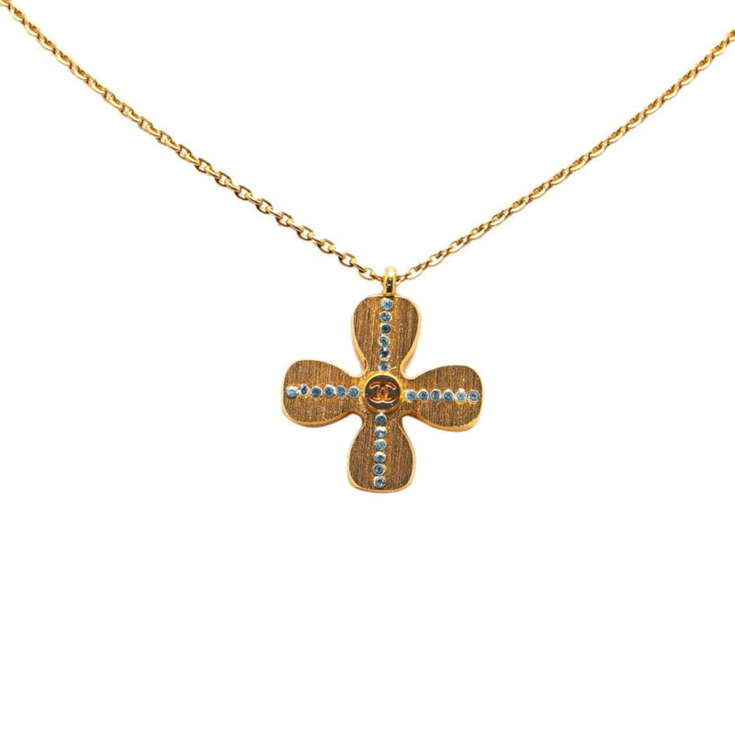 Chanel Clover, Gold, Gold Plated, necklace