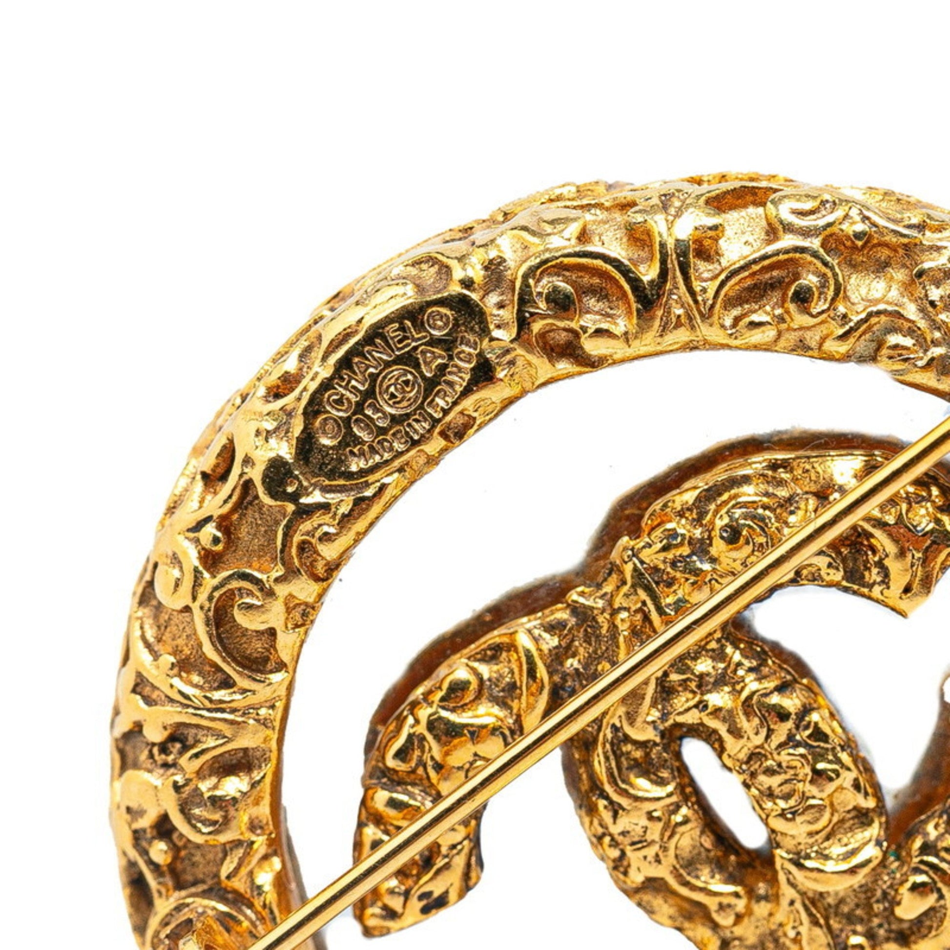 Chanel Coco Mark, Gold, Gold Plated, brooch